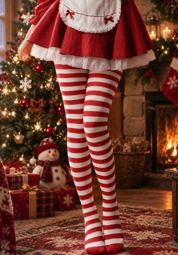 Колготи Stripe Red-White 40 DEN